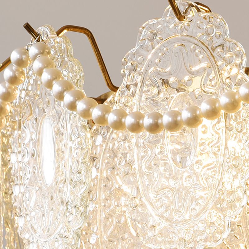 Modern Ceiling Light Household Flush Mount Ceiling Light Fixture with Glass Shade
