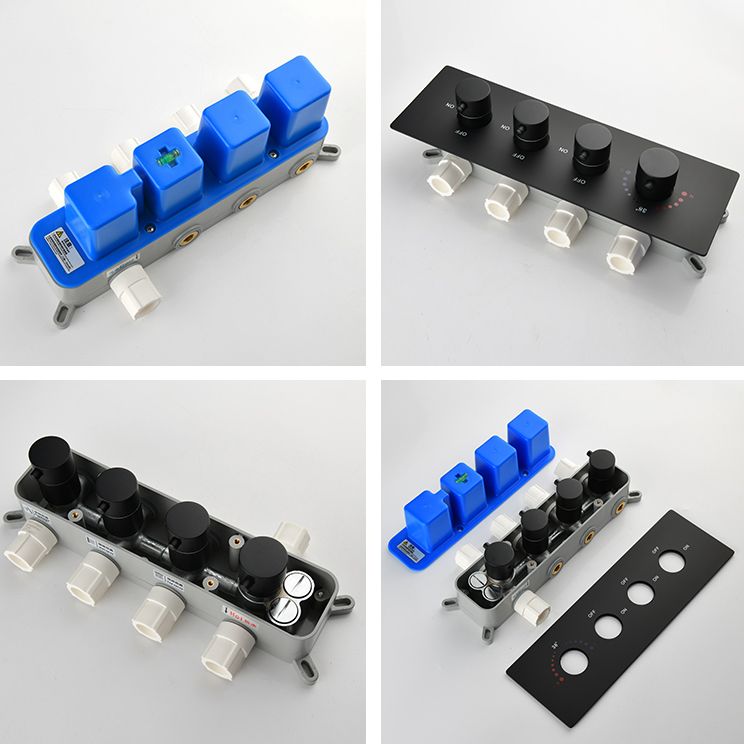 Modern Shower Set Brass Body Jets Adjustable Shower Head Wall Mounted Shower System