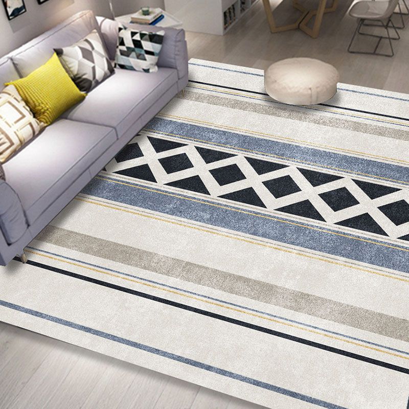 Brown Stone Pattern Carpet Polyester Simple Carpet Washable Carpet for Home Decor