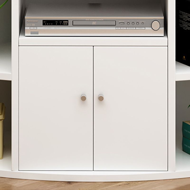 Modern Style TV Stand Wood Open Storage TV Console for Corner