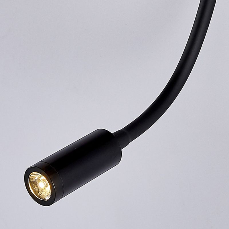 Metal Adjustable Modern Wall Sconce Rectangle Shape Wall Light with Fabric Shade for Study