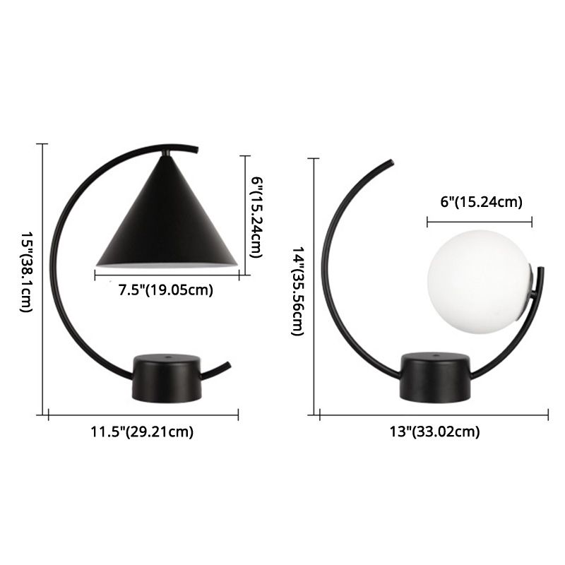 Accensione del tavolo della curva in stile nordico Metallic 1 camera da letto per camera da letto da letto