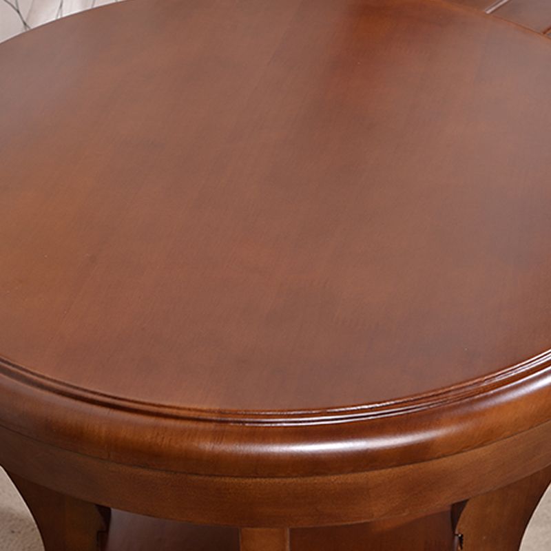 Traditional Round Side Table Minimalist Wood Sofa Corner Table