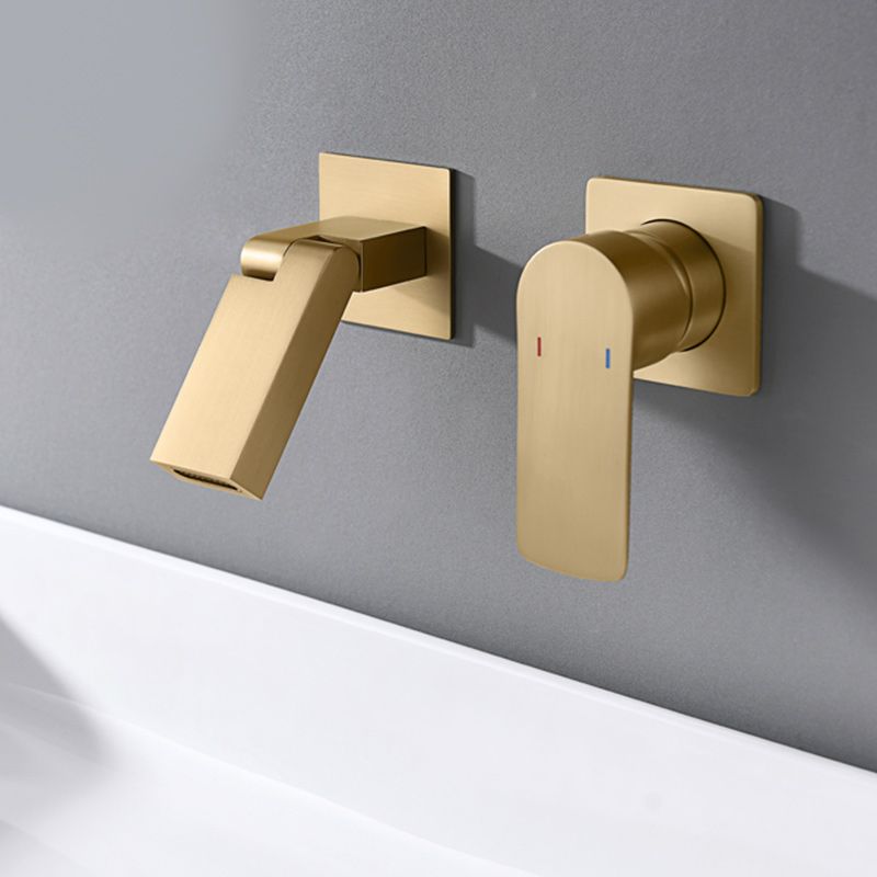 Modern Wall Mounted Bathroom Faucet Waterfall Spout Bathroom Faucet