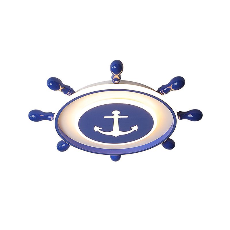 Plafonnier encastré en métal minimaliste encastré LED bleu pour chambre d'enfants