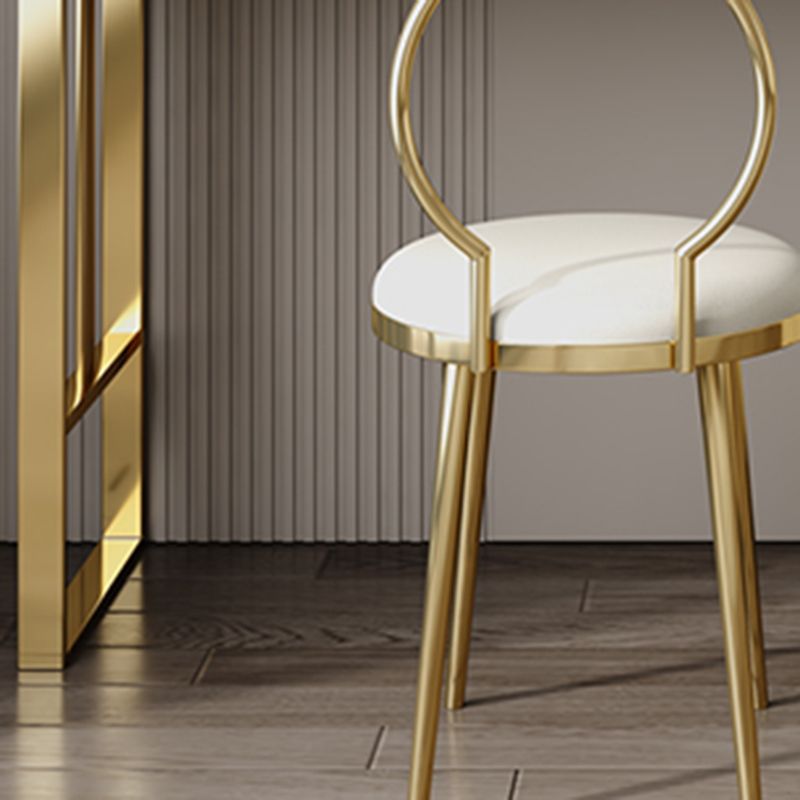 5 Drawers Makeup Table Desk Vanity Stone Top Dresser in White