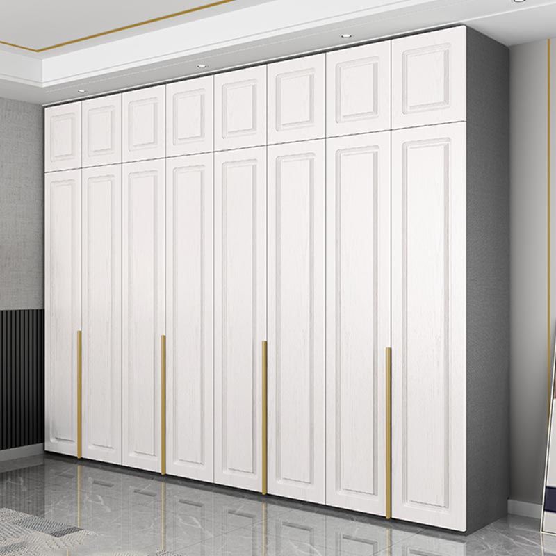 Modern Style Wardrobe White Colour Wooden Wardrobe Closet with Drawer