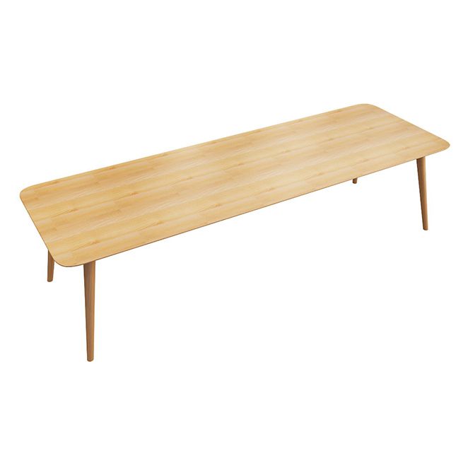 Forma rettangolare tavolo da pranzo moderno tavolo fisso in legno con legno massiccio