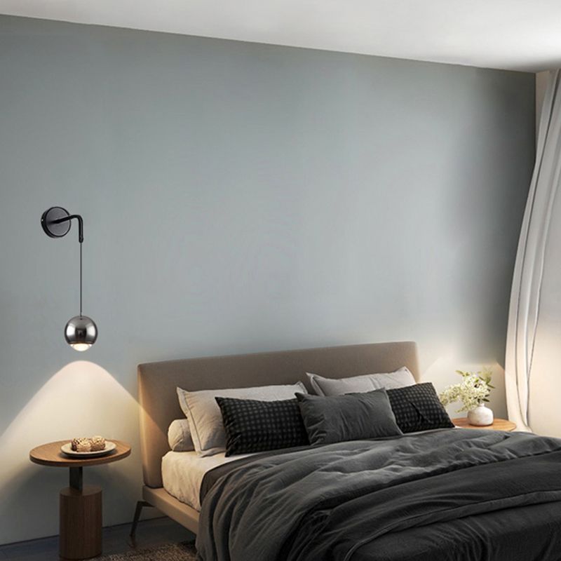 Modernism Wall Sconce Globe Sconce Lighting with Metal for Bedroom