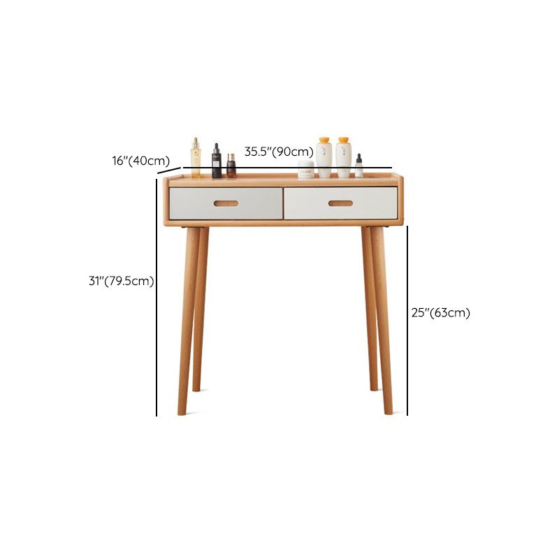 Solid Wood Vanity Table Drawers Simple Scandinavian Makeup Vanity Table
