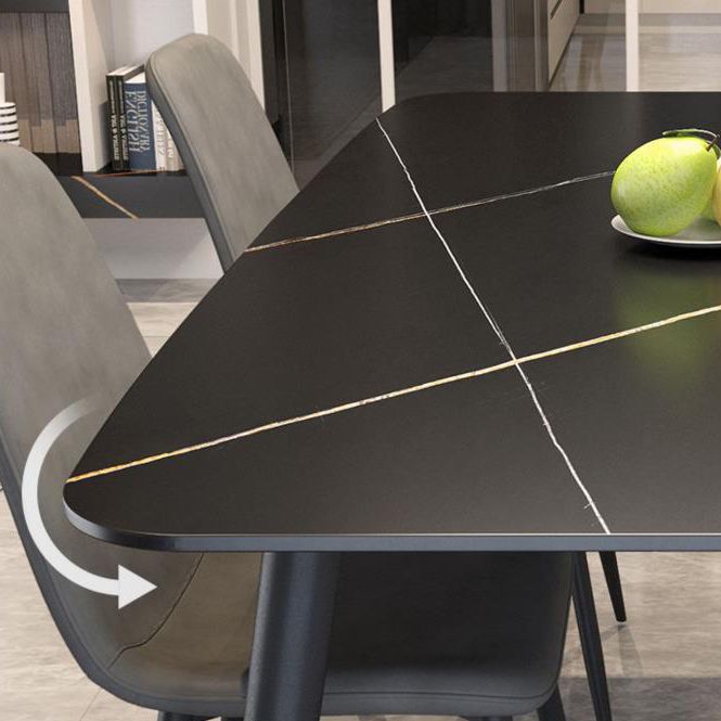 Modern 1/2/5/7 Pieces Rectangle Dining Set Sintered Stone Dining Table Set with Chairs