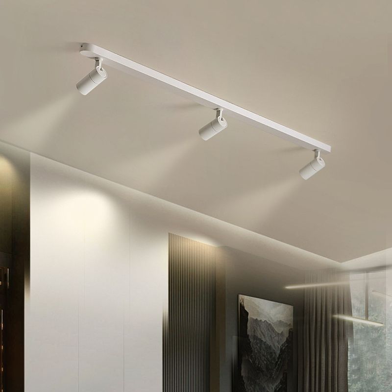 Wrought Iron Track Lighting New Modern Linear Ceiling Mounted Lamp with 3 Spotlights