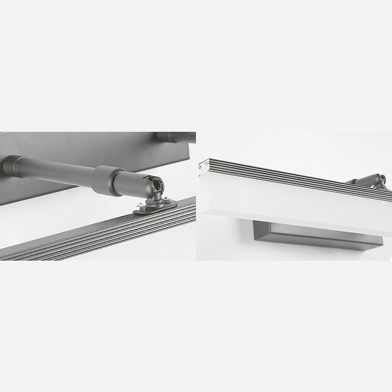 Luminaire mural de salle de bain linéaire LED en acier inoxydable LED moderne applique murale moderne en argent