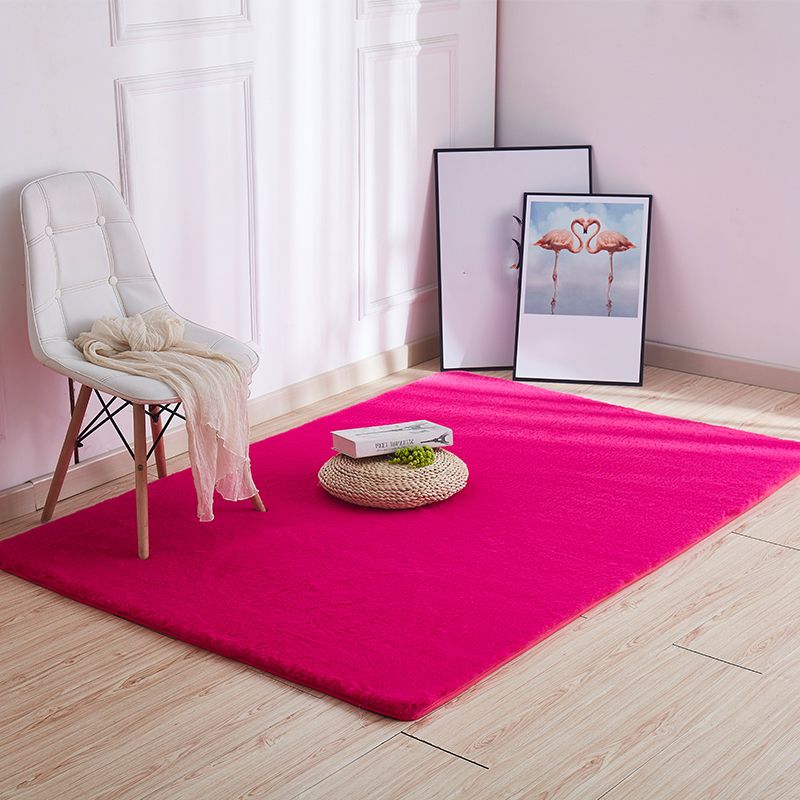 Multi-Color Plain Rug Plüsch Nordisch Teppich waschbar