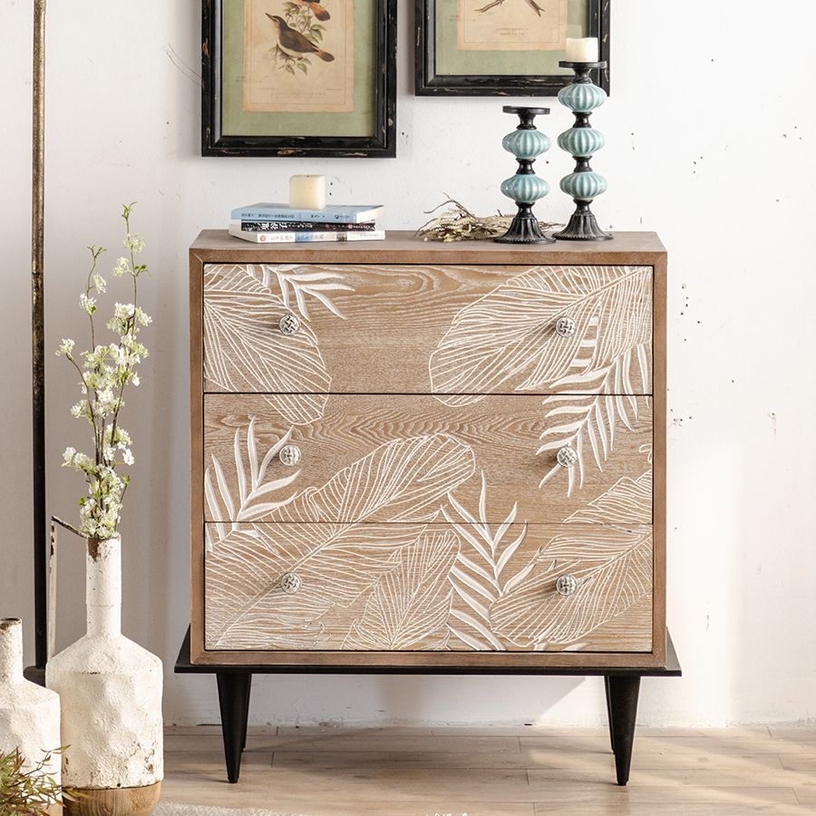 Modern Standard Storage Cabinet Solid Wood Cabinet with Drawer
