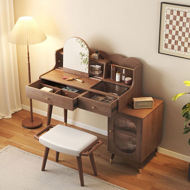 17" Wide Traditional Vanity Table Wooden Make-up Vanity with Drawer