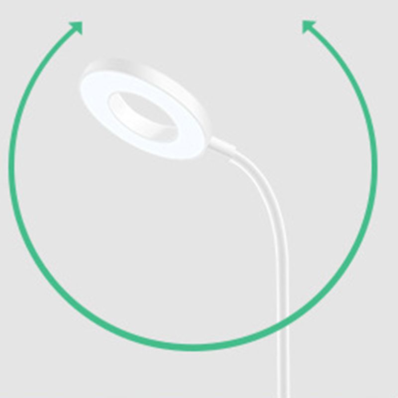 Ring LED TAK LAMP Eigentijdse tafellampen voor studieruimte met pc -schaduw