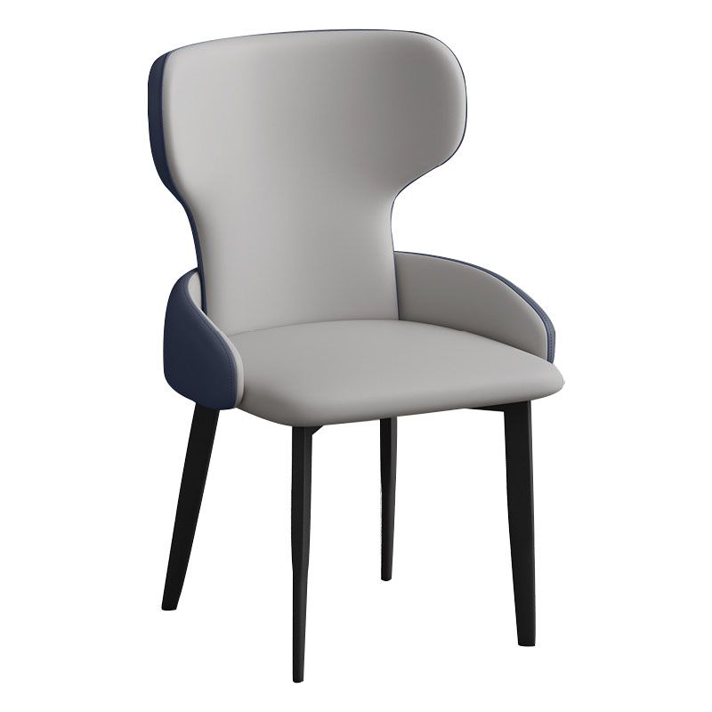 Sedie da pranzo in stile moderno sedie a bracciole con gambe in metallo per cucina