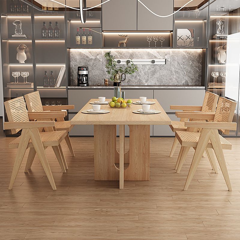 Industrial 1/4/5 Pieces Dining Set Rectangle Wood Dining Table for Dining Room