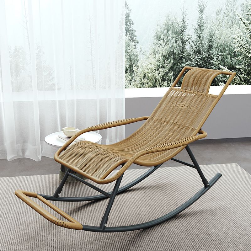 Modern Reclining Rocker Chair Wicker Rocking Chair for Home Decor