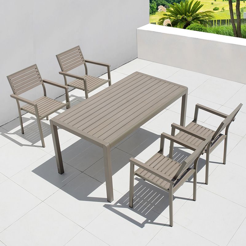 Modern Style Dining Set 1/4/5/7 Pieces Reclaimed Wood Dining Table Set for Outdoor