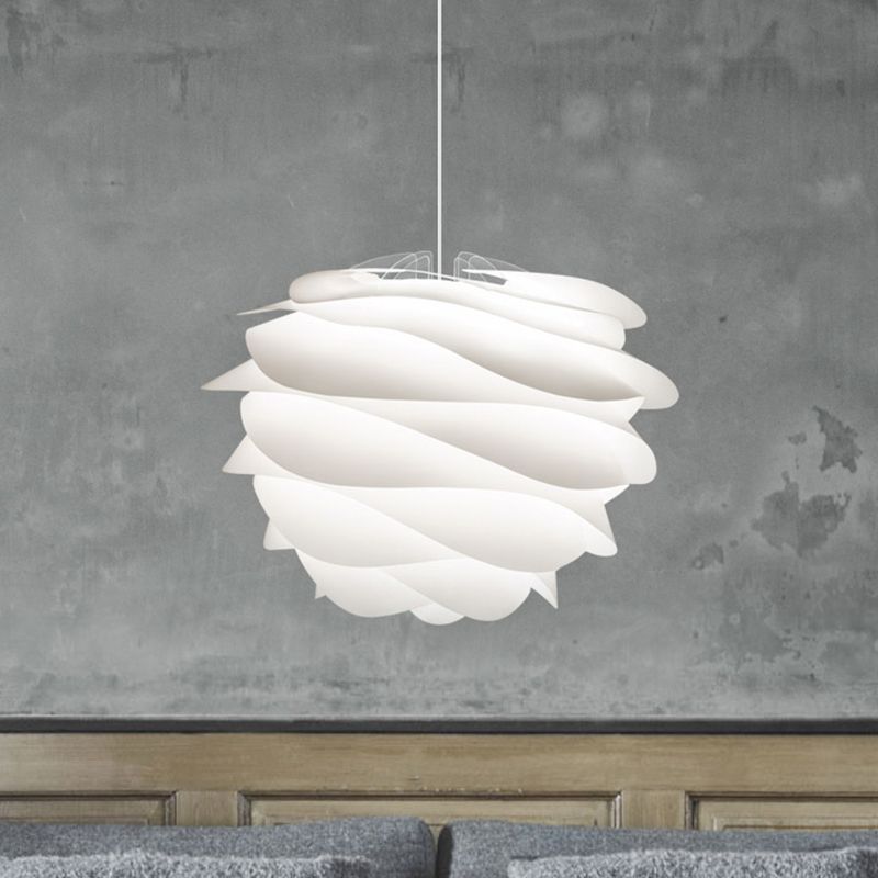 Petali a strati modernisti calare a sospensione a sospensione acrilica a 1 luci di sospensione del soffitto in bianco