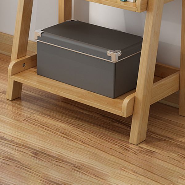 Modern Vertical Open Shelf Bookcase Study Room Wooden Book Shelf with 4 Shelves