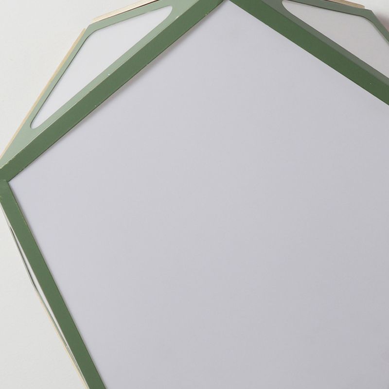 Geometrisch spoellicht Modern acryl wit/roze/geel LED plafond gemonteerd armatuur in warm/wit licht, 16 "/19,5" breed