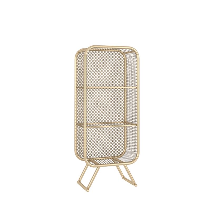 Closed Back Bookcase Glam Style Bookshelf for Home Office and Study Room