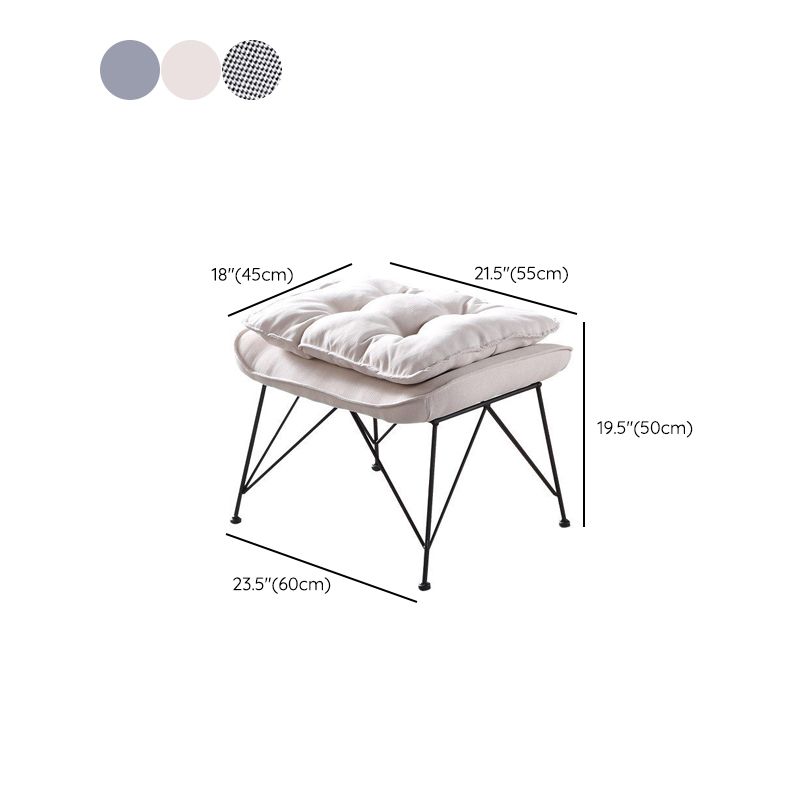 Modern Rocker Chair Metal Frame Friction Resistant Upholstered Rocker Chair