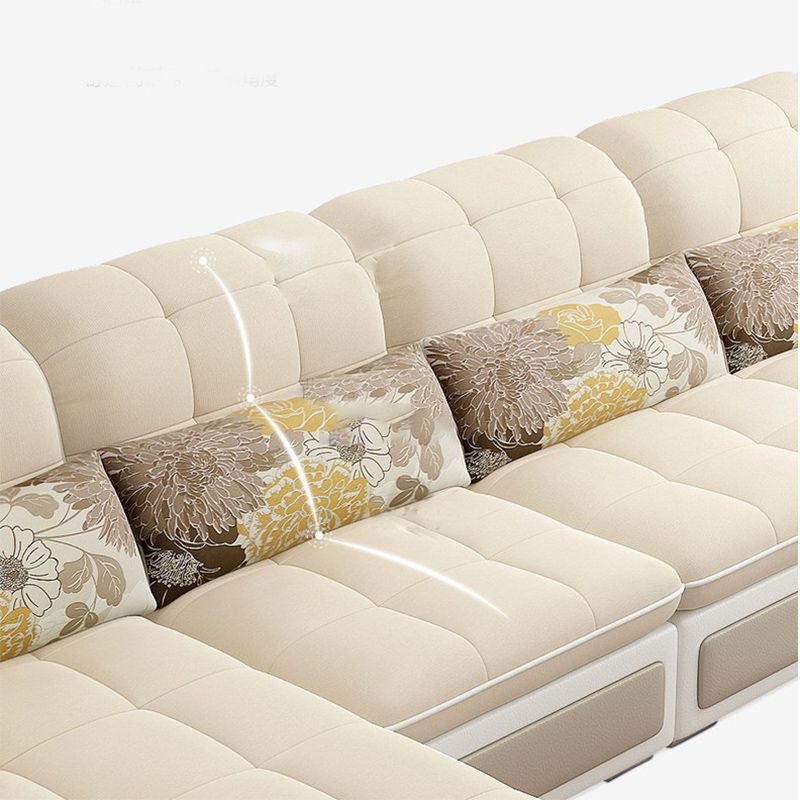 Contemporary Pillow Top Arm Stationary Living Room Sofa Chaise