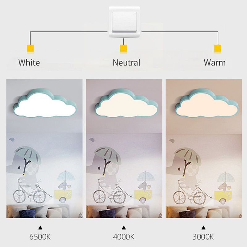 Cloud Flush Mount Light Fixtures Kids Acrylic Ceiling Light Fixtures for Bedroom
