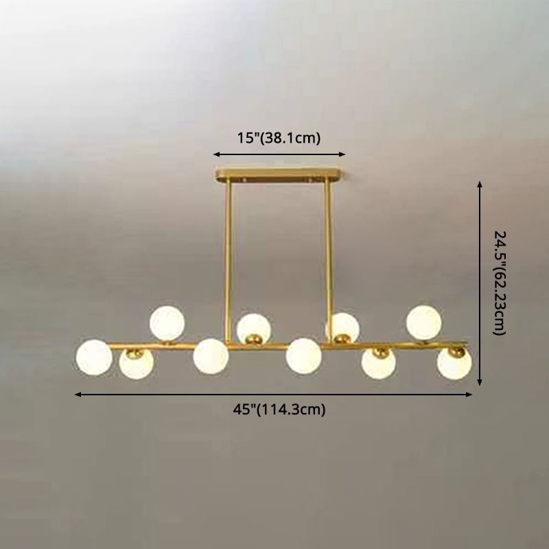 Contemporary Modo Chandelier Lighting Opal Frosted Glass Sitting Room Ceiling Hang Light