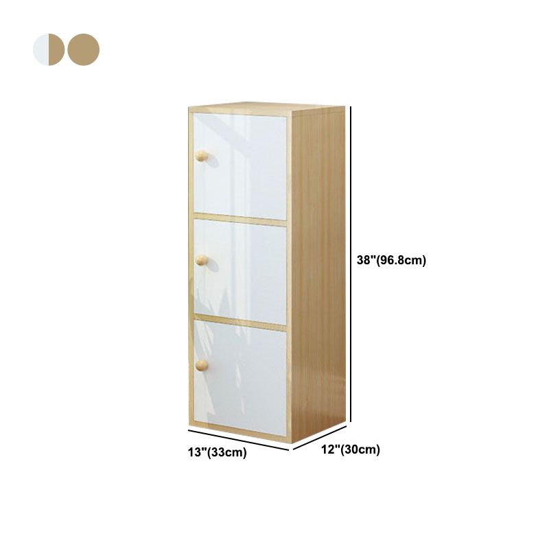 Modern Closed Back Bookshelf Wooden Shelf Bookcase for Study Room