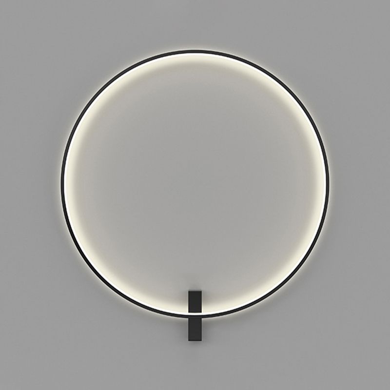 Metal Round Shape Wall Mount Lighting Modern 1-Light Wall Mounted Light Fixtures