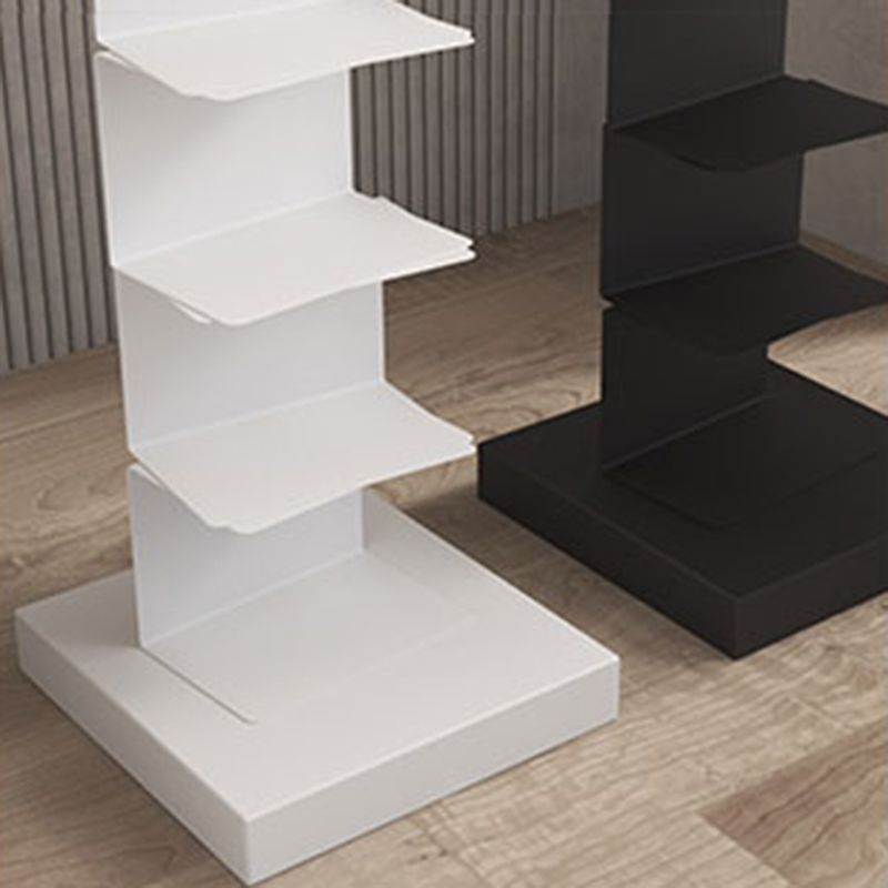 Modern Style Bookshelf Vertical Metal Closed Back Bookcase for Home