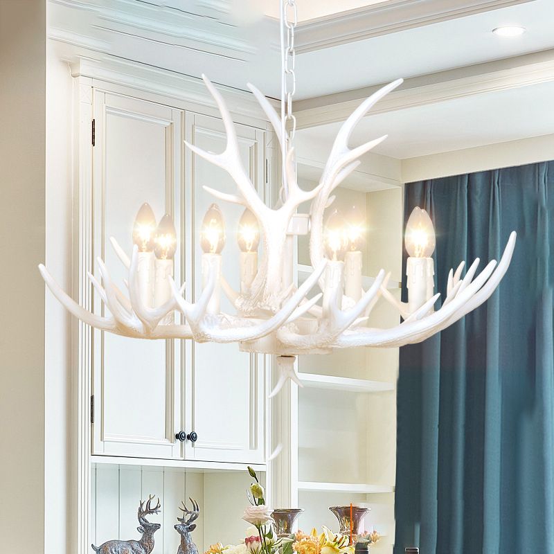 Unique Shape Resin Hanging Ceiling Light American Style Multi Lights Hanging Light