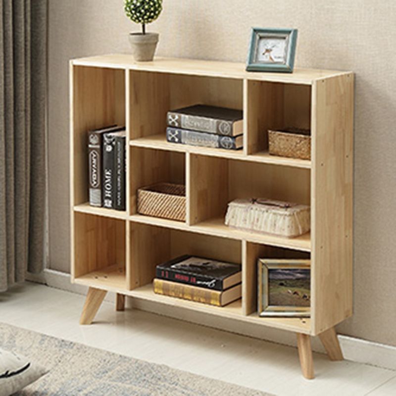 Modern Style Standard Bookcase Wooden Closed Back Bookshelf for Home Office