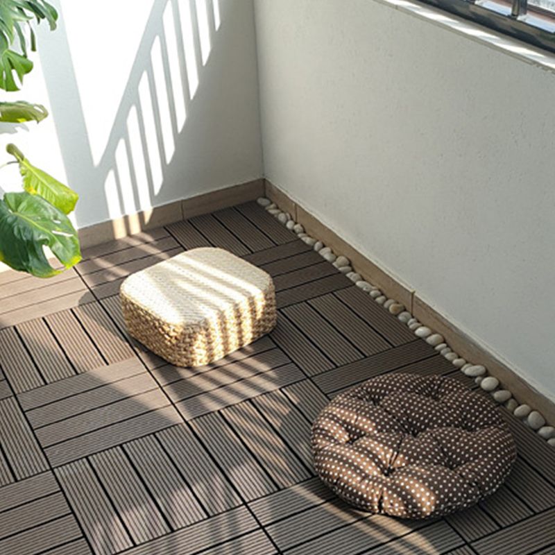 Wooden Flooring Tile Solid Color Click Lock Non-Skid Outdoor Patio