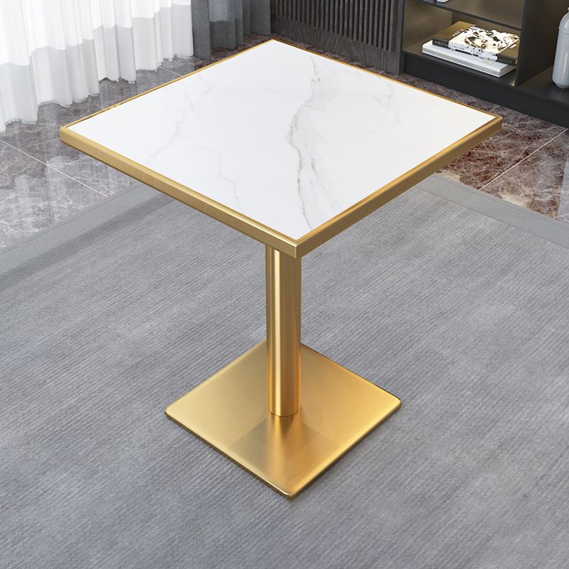 Glam Pedestal Coffee Table Set Slate Rectangular Coffee Table Set for Home