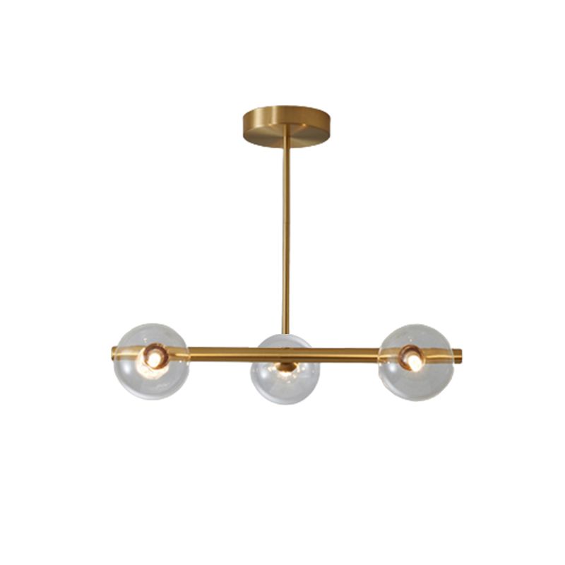 3/5/6-Light Golden Modern Kitchen Island Lighting Shaded Island Pendant Lighting