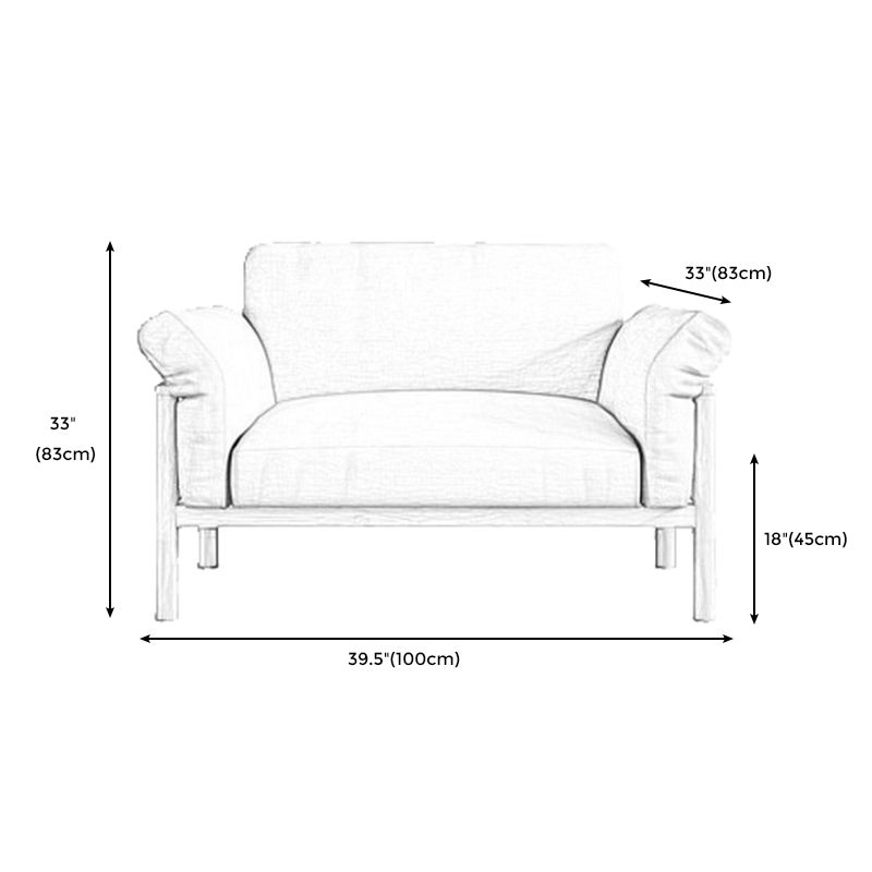 Pillow Top Arm Sofa Cushions 32.68" D x 32.68" H Slipcovered Sofa