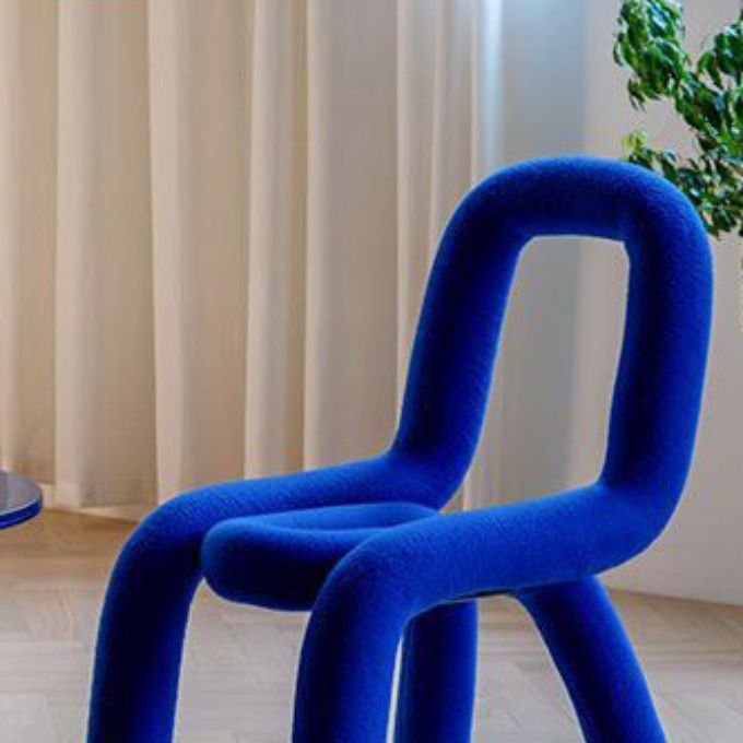 Home Fabric Dining Chairs Designer Style Open Back Armless Chair