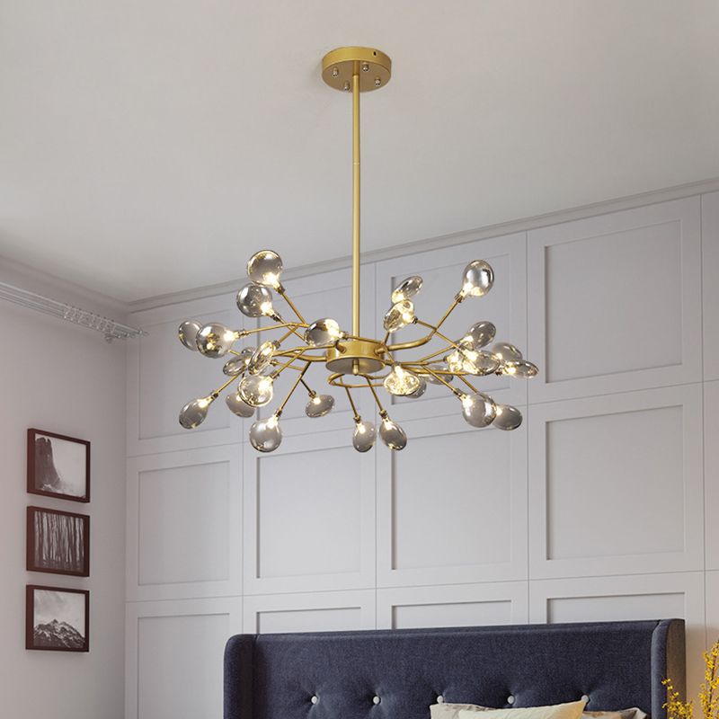 Lampadario a sospensione post-moderna lampadario leggero a soffitto in vetro per soggiorno