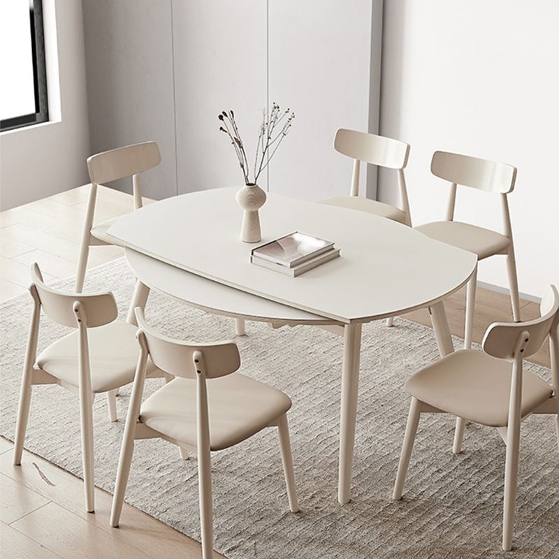 Modern Stone Dining Table 4 Oak Legs Dining Table for Dining Room
