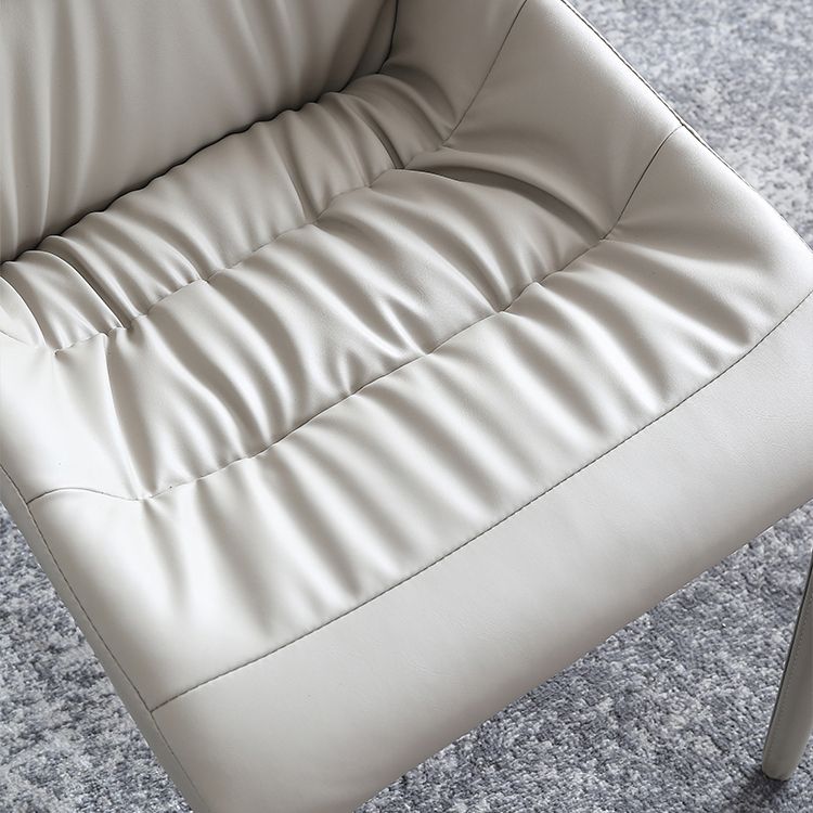 Sillas de comedor estilo moderno Sillas sin brazos para cocina con patas de metal