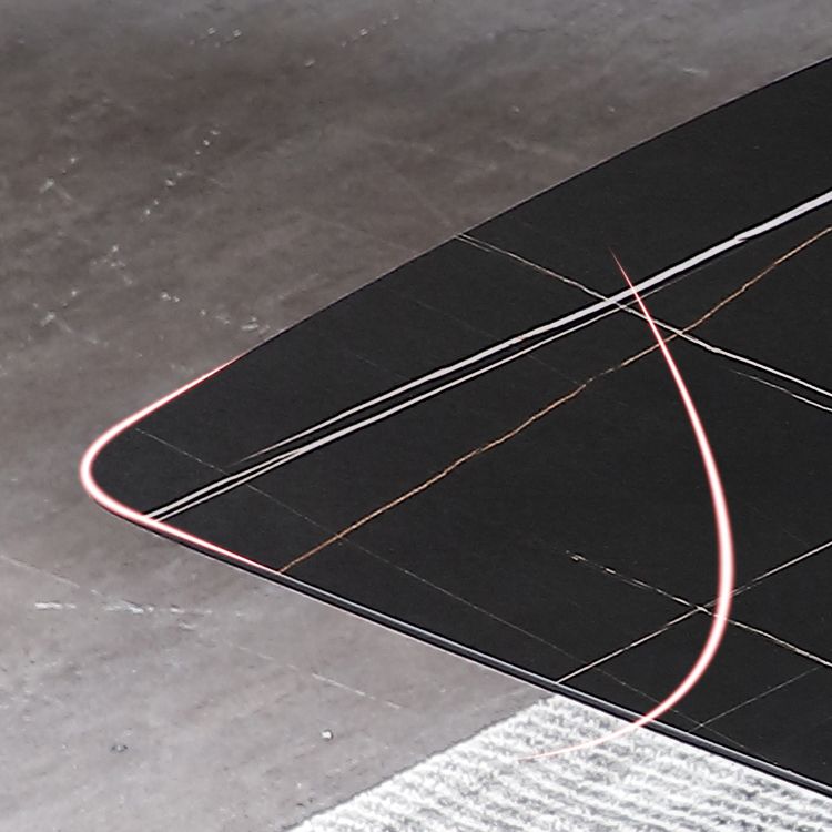 Modern 1/2/3/4/5 Pieces Black Dinette Set Sintered Stone Dining Table with Chairs