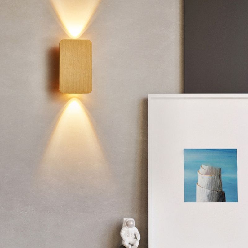 Metal Square Shape Wall Mount Lighting Modern 2-Lights Wall Mount Light Fixture