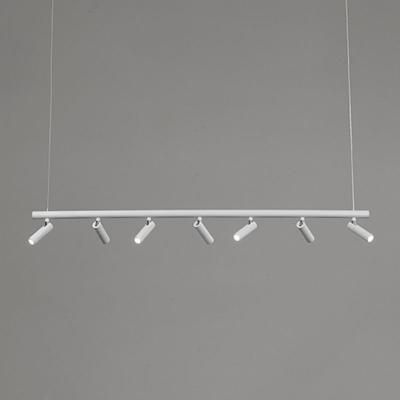 Cylinder Island Lighting Fixtures Contemporary Metal Island Pendant Light for Kitchen