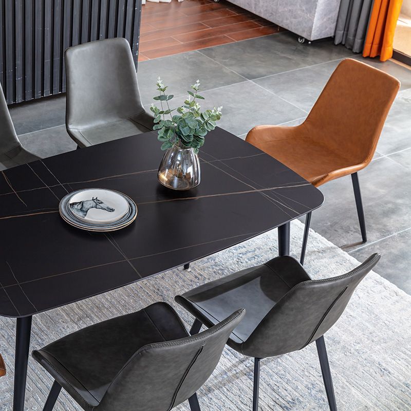 Minimalist 1/2/5/7 Pieces Dining Table Sets Sintered Stone Dining Table Set with Chair